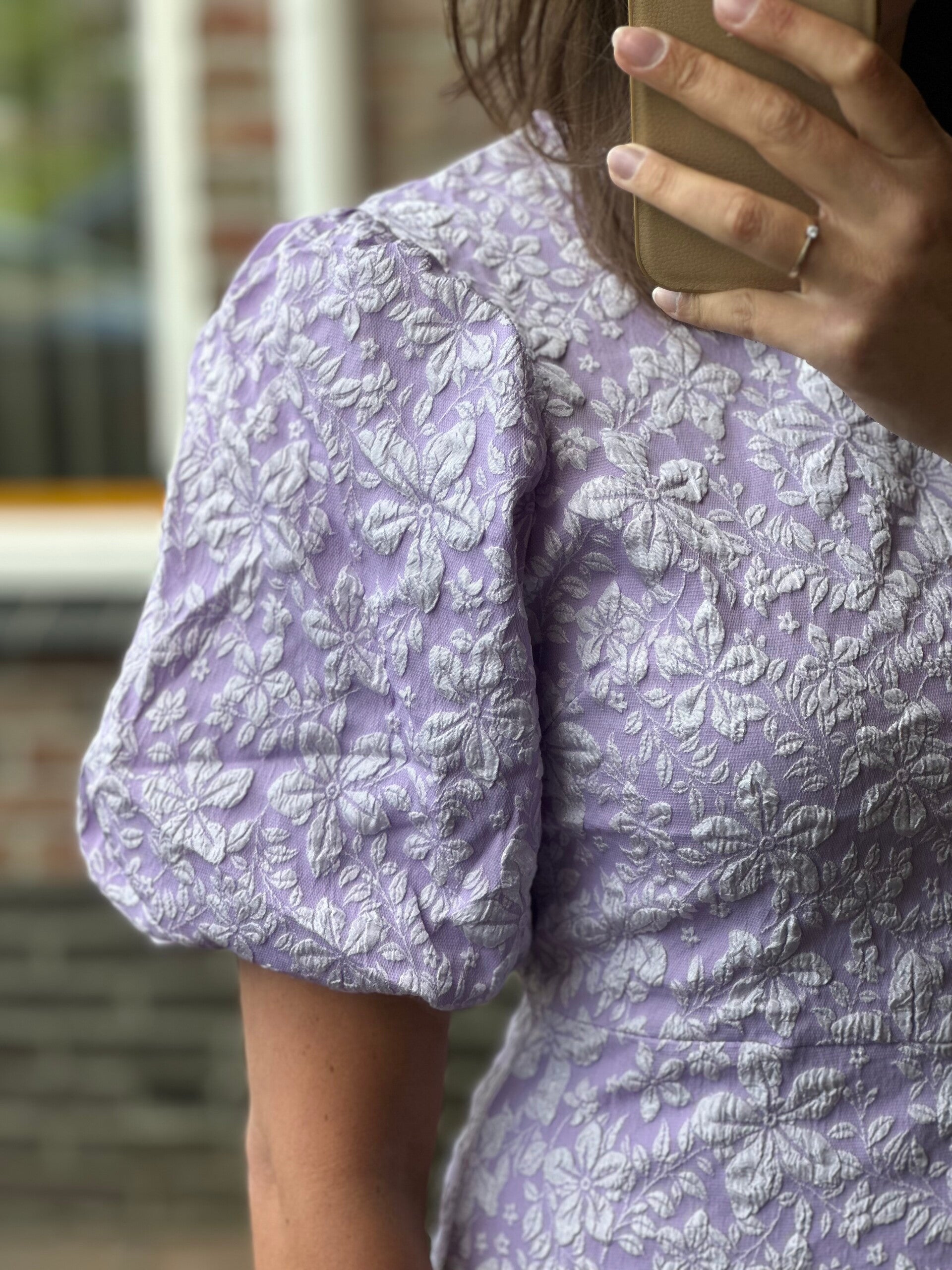 Bloemen jurk l Lila paars