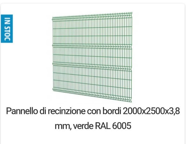 Panello di recinzione con bordi