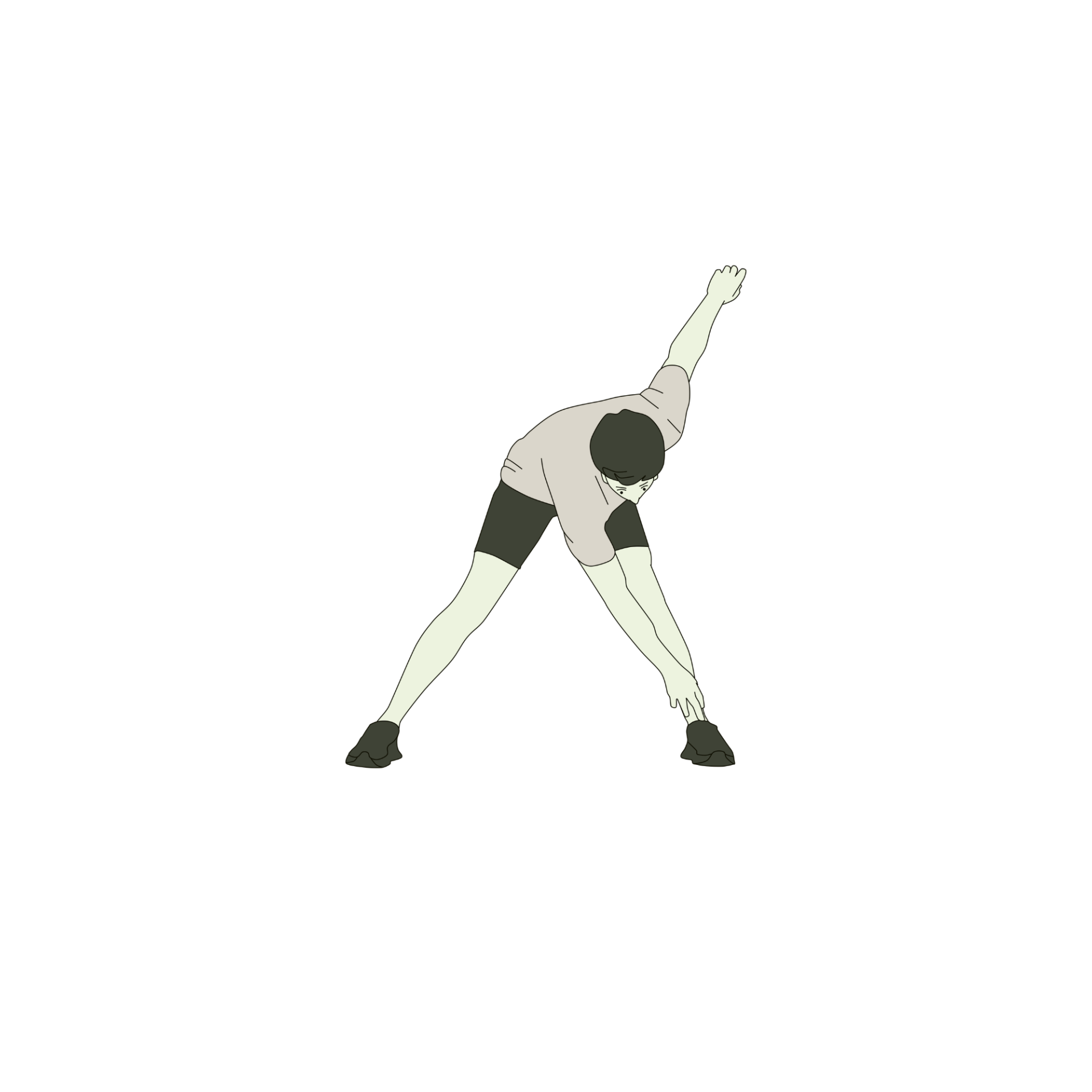 person stretching hamstrings