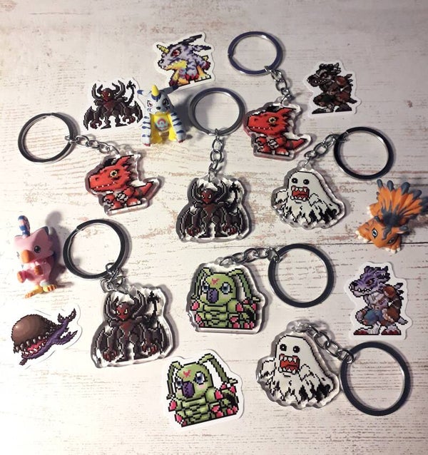 Digimon Sprite Keychains