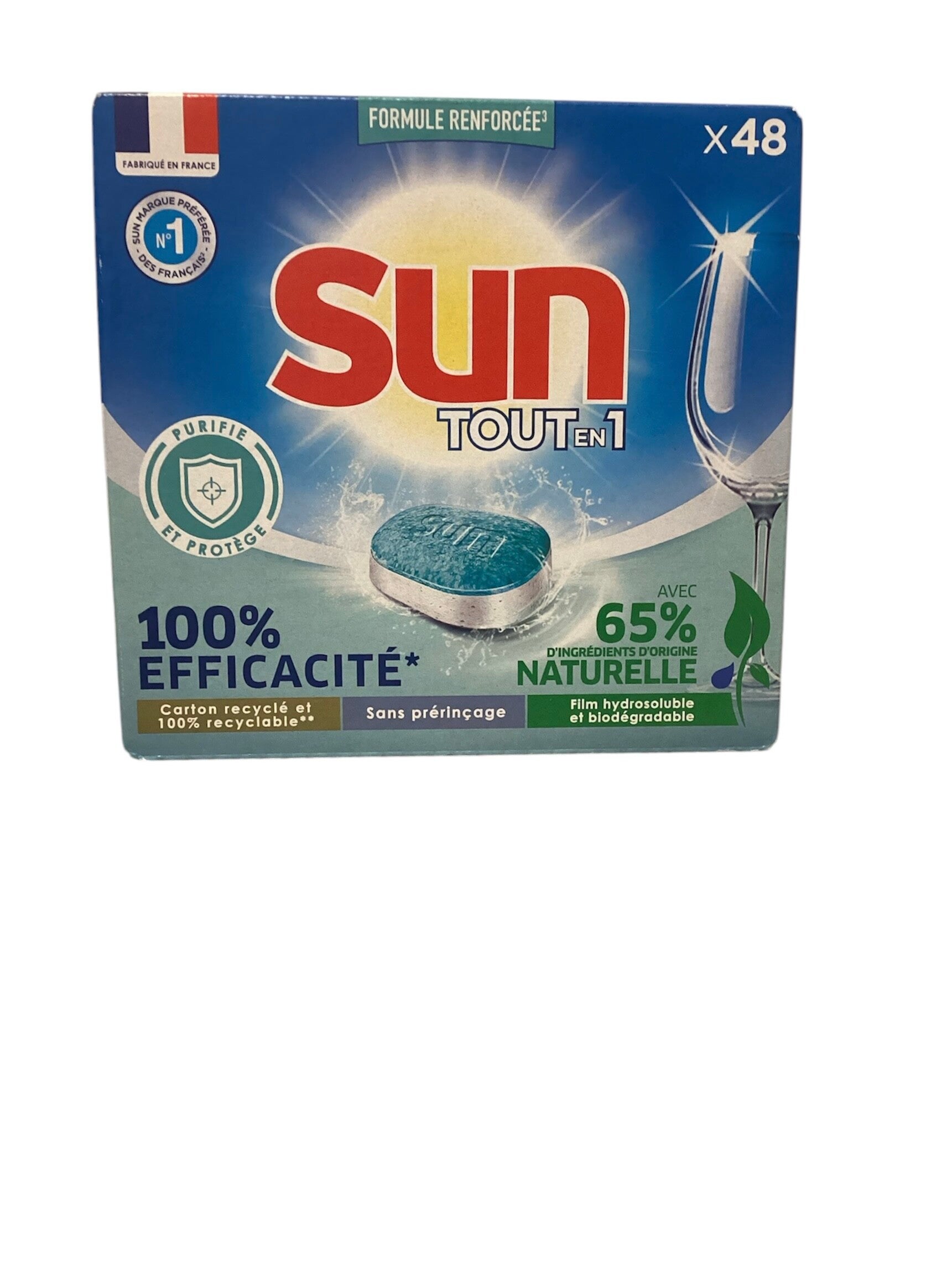 48 TABLETTES SUN TOUT en 1 POUR LAVE-VAISSELLE