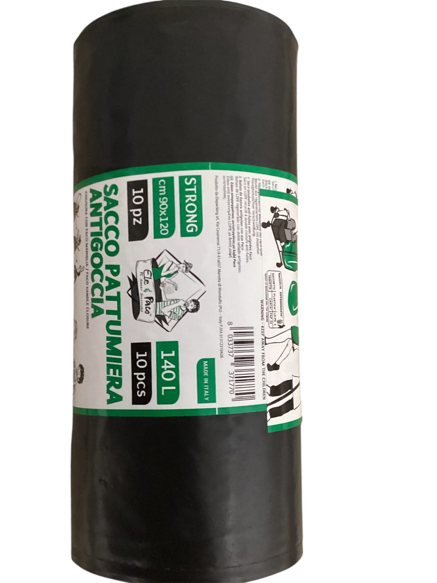 SAC POUBELLE 90 X 120 CM DE 140L SACCO PATUMIERA (10 PIECES)