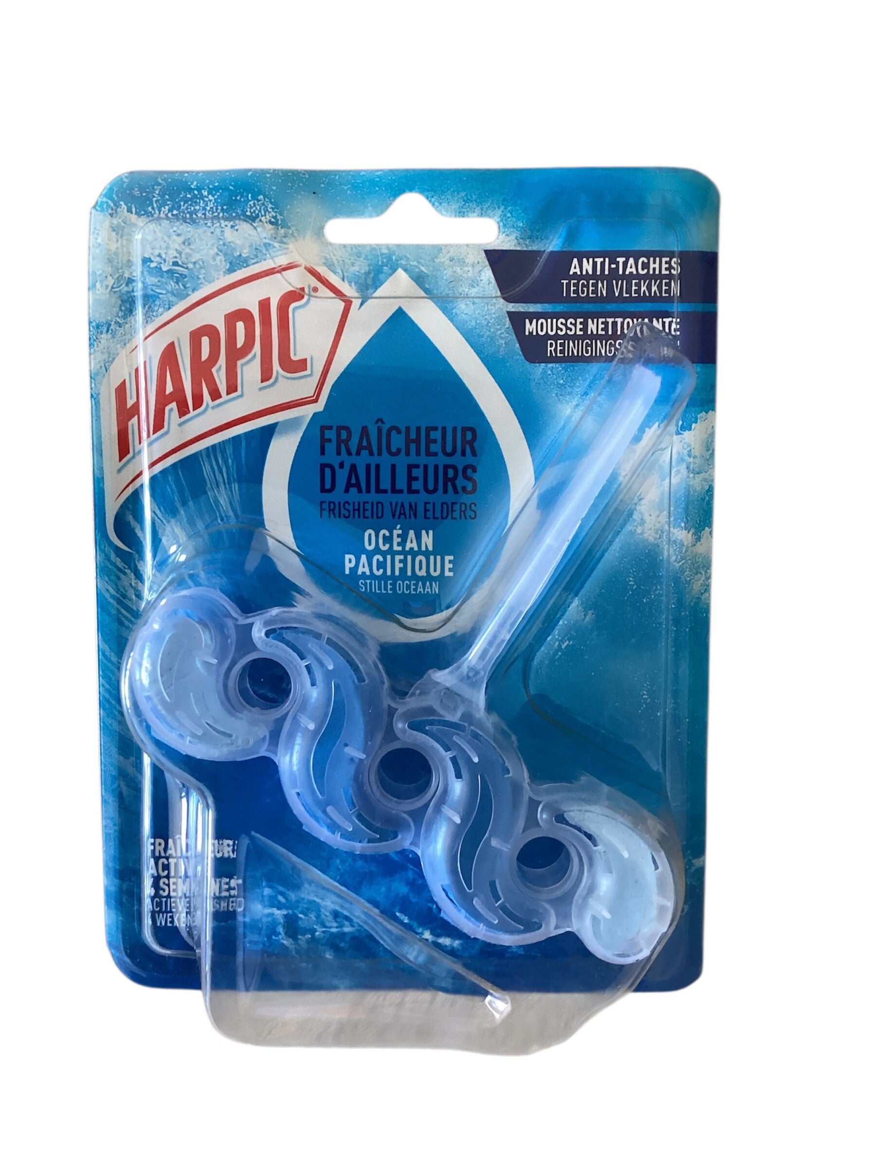 HHARPIC Bloc WC- Nettoyant WC FRAÎCHEUR D'AILLEURS- Océan Pacifique- 35g
