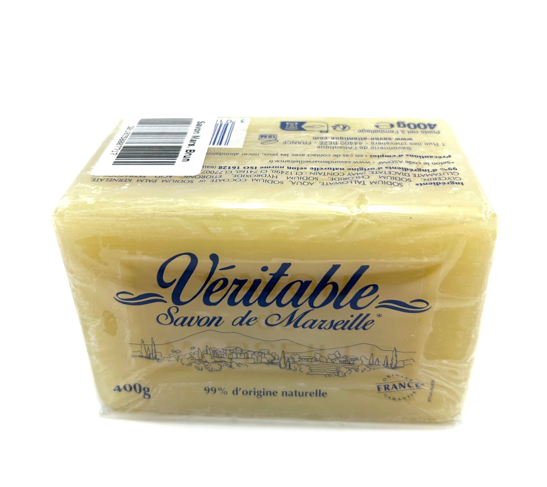 VERITABLE SAVON DE MARSEILLE 400g