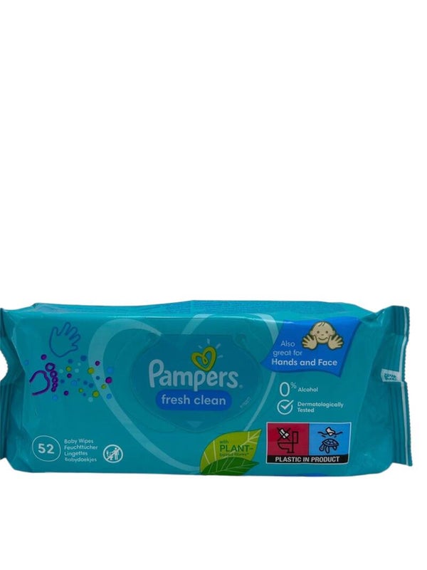 52 LINGETTES POUR BÉBÉ Fresh clean PAMPERS