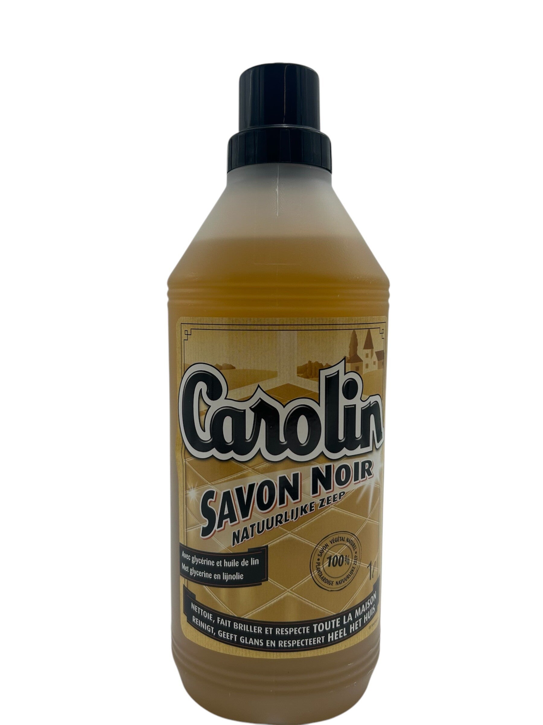 CAROLIN SAVON NOIR AVEC GLYCERINE ET HUILE DE LIN 1L