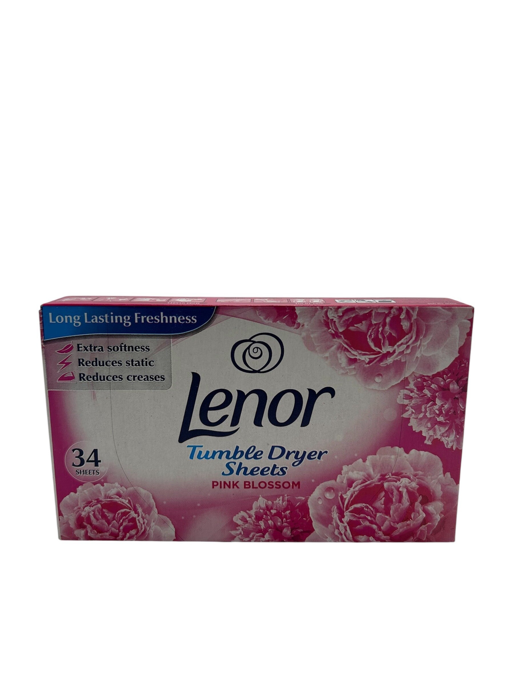 LENOR LINGETTES POUR SECHE-LINGE FRAÎCHEUR FLEUR ROSE 34 PIECES