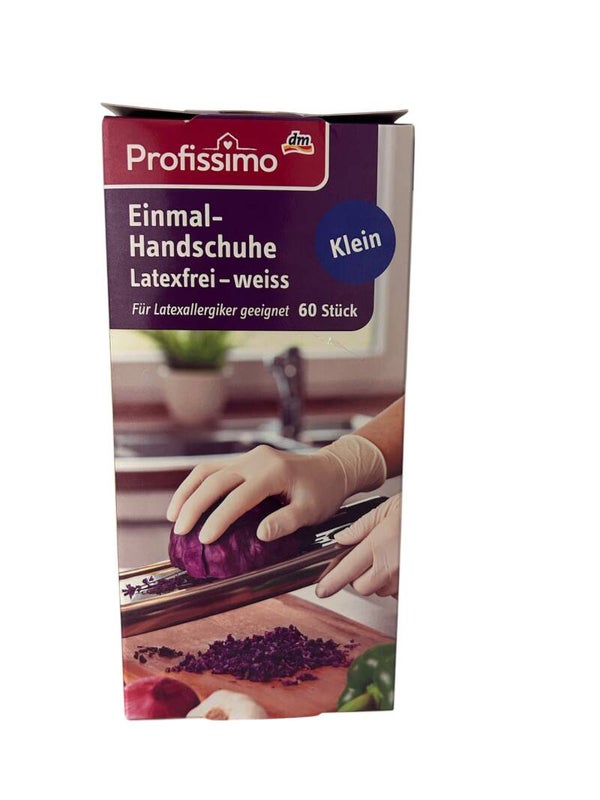 GANTS JETABLES SANS LATEX-BLANC 2X60 TAILLE S