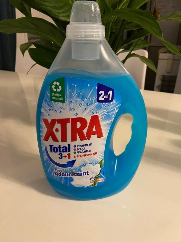 XTRA total 2 en 1 avec ADOUCISSANT
