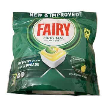 FAIRY ORIGINAL TOUT EN 1 -CAPSULES LAVE-VAISSELLE-CITRON - x 26 - 351g