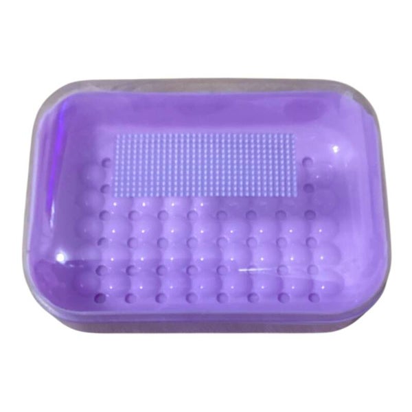 BOITE A SAVON TRANSPARENTE-VIOLETTE