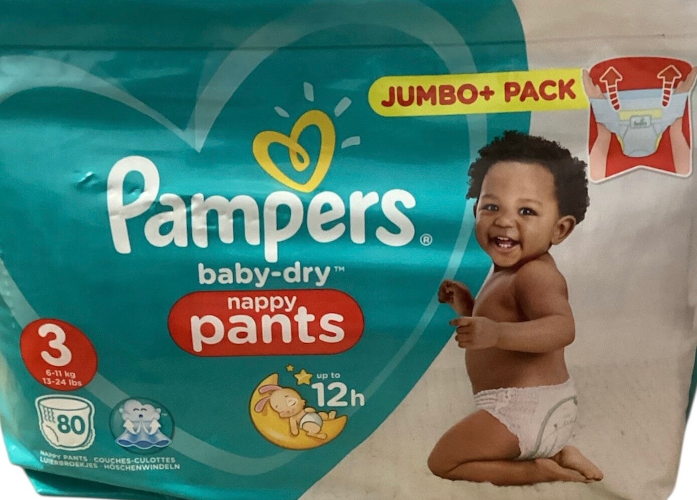 Pampers-Pants Baby-dry 12H - Couches Culottes T3 (6-11Kg) x80 Couches-Culottes