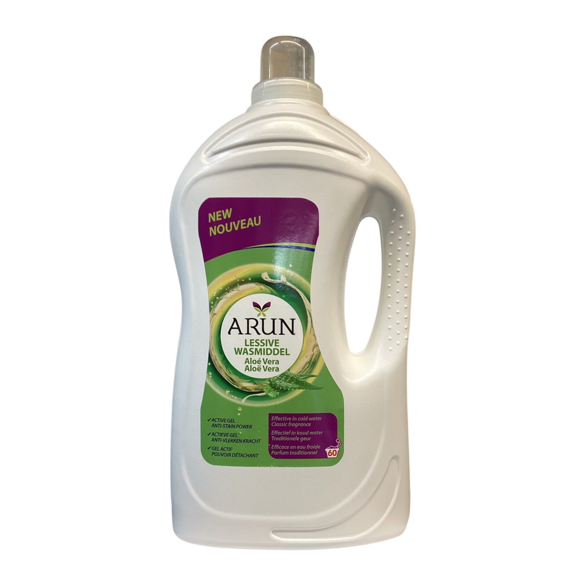 ARUN LESSIVE LIQUIDE A L'ALOE-VERA DE 60 LAVAGES POUR 4L