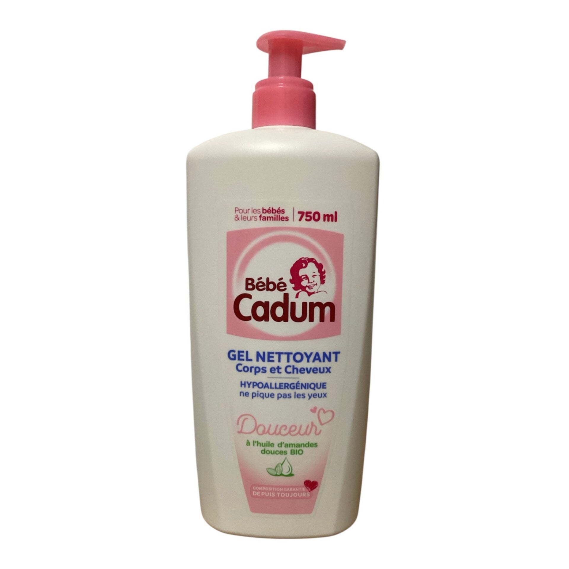 Bébé Cadum Gel Nettoyant Corps et Cheveux Hypoallergénique ne pique pas les yeux 750ml