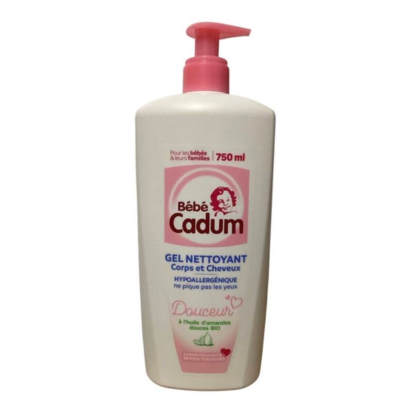 Bébé Cadum Gel Nettoyant Corps et Cheveux Hypoallergénique ne pique pas les yeux 750ml