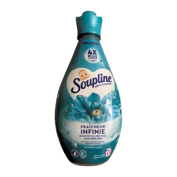Soupline- Adoucissant Ultra Concentré- Fraîcheur Infinie- Douceur du Lagon- 800ml