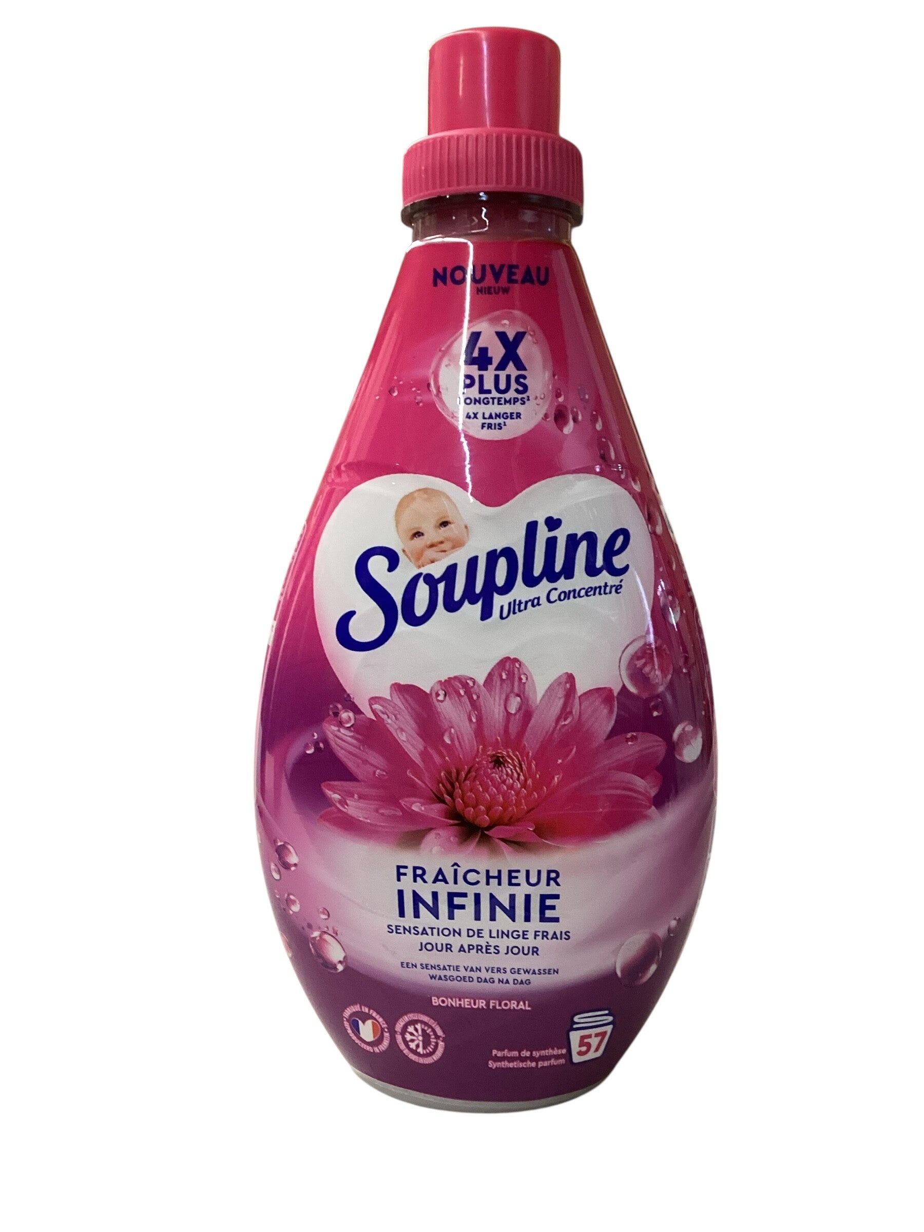 Soupline - Adoucissant ultra Concentré Fraîcheur Infinie Bonneur Floral - 800ml