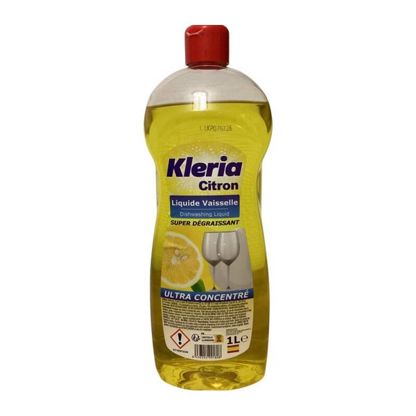 Kleria Liquide Vaisselle Super Dégraissant- Citron- 1L