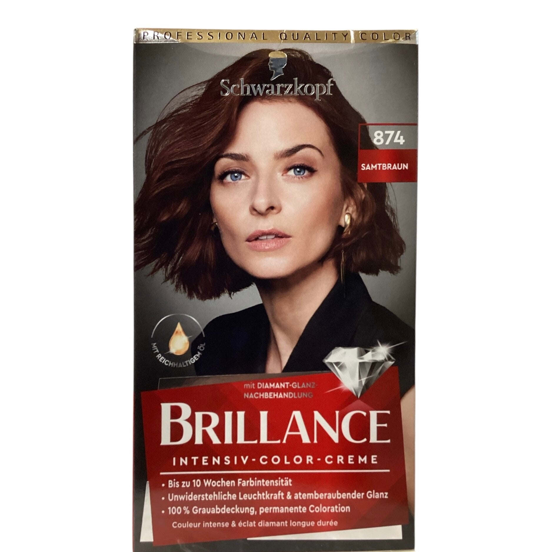 Schwarzkopf - Crème Colorante Intense BRILLANCE - 874 Brun Velours