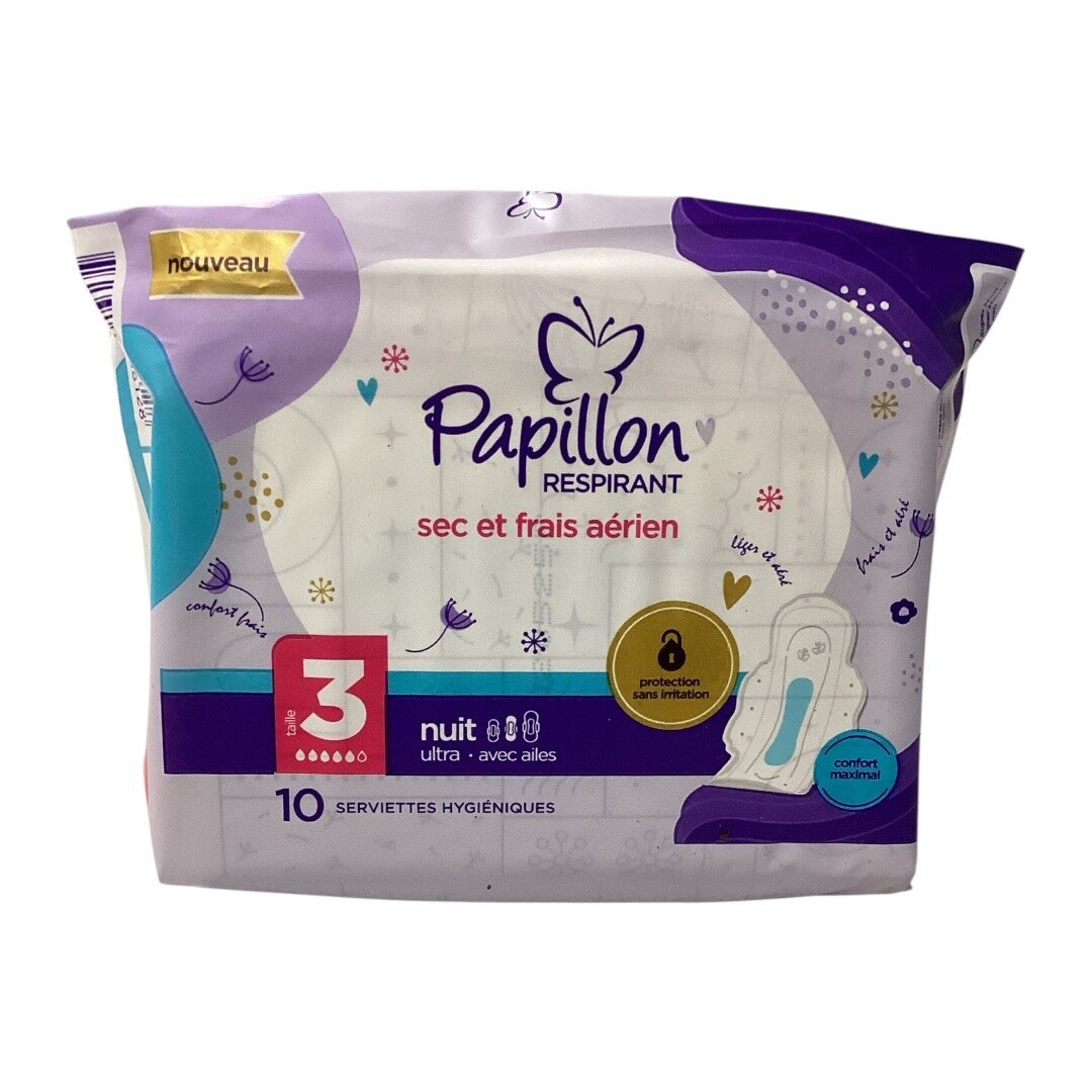 Serviettes Hygieniques Papillon Nuit Ultra-taille 3 -x10