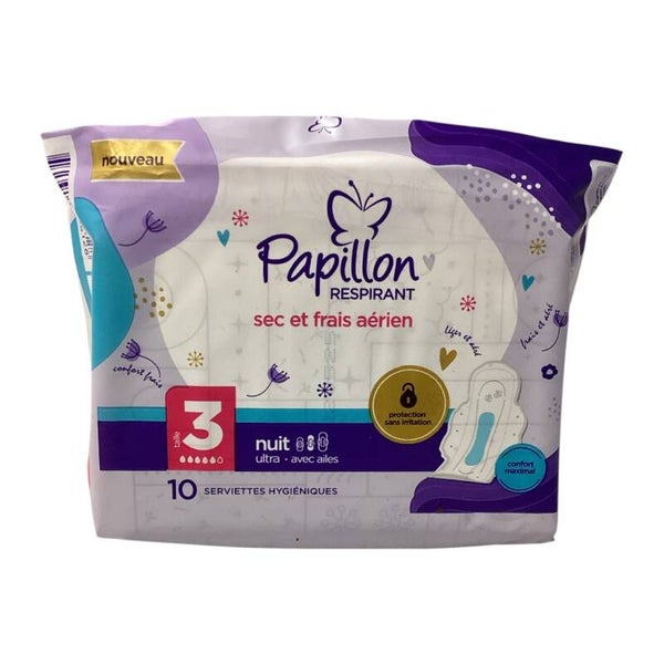 Serviettes Hygieniques Papillon Nuit Ultra-taille 3 -x10