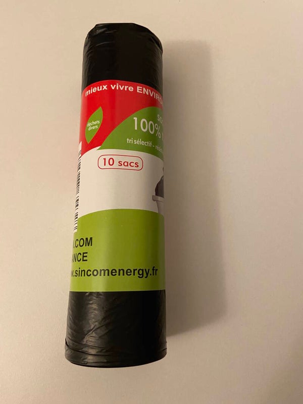 10 SAC POUBELLE 100% recyclé Résistant de 130L
