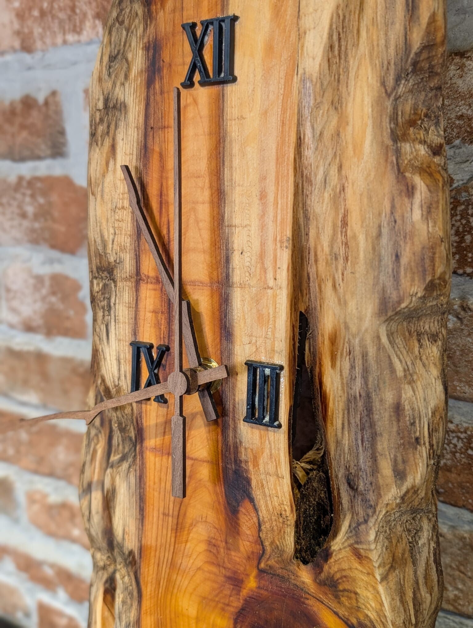 Yew Wall Clock