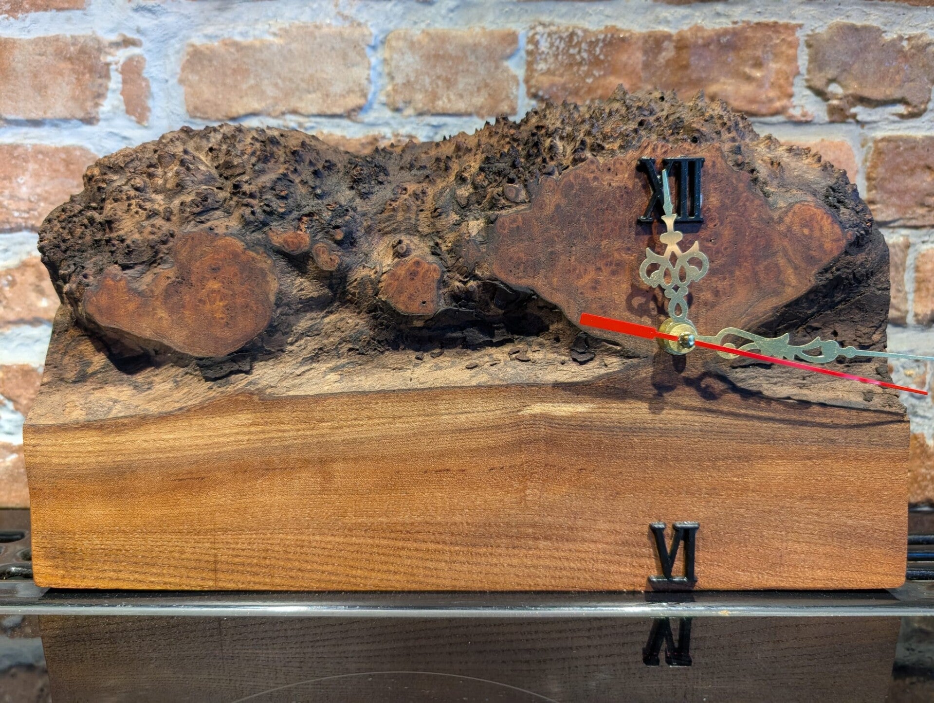 Elm Wood Burr Clock