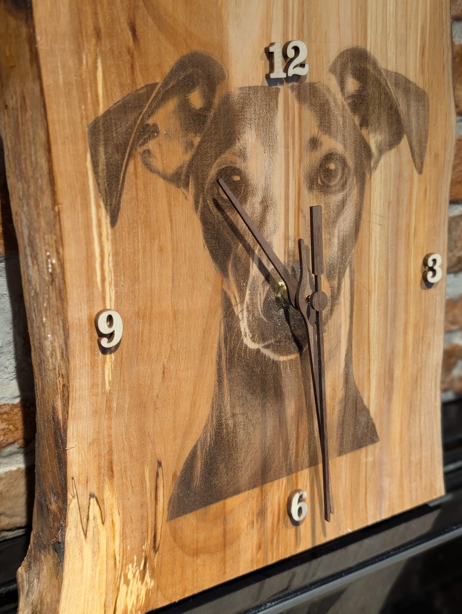 Whippet Design Alder Wall Clock