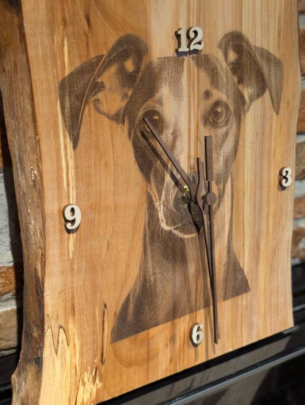Whippet Design Alder Wall Clock