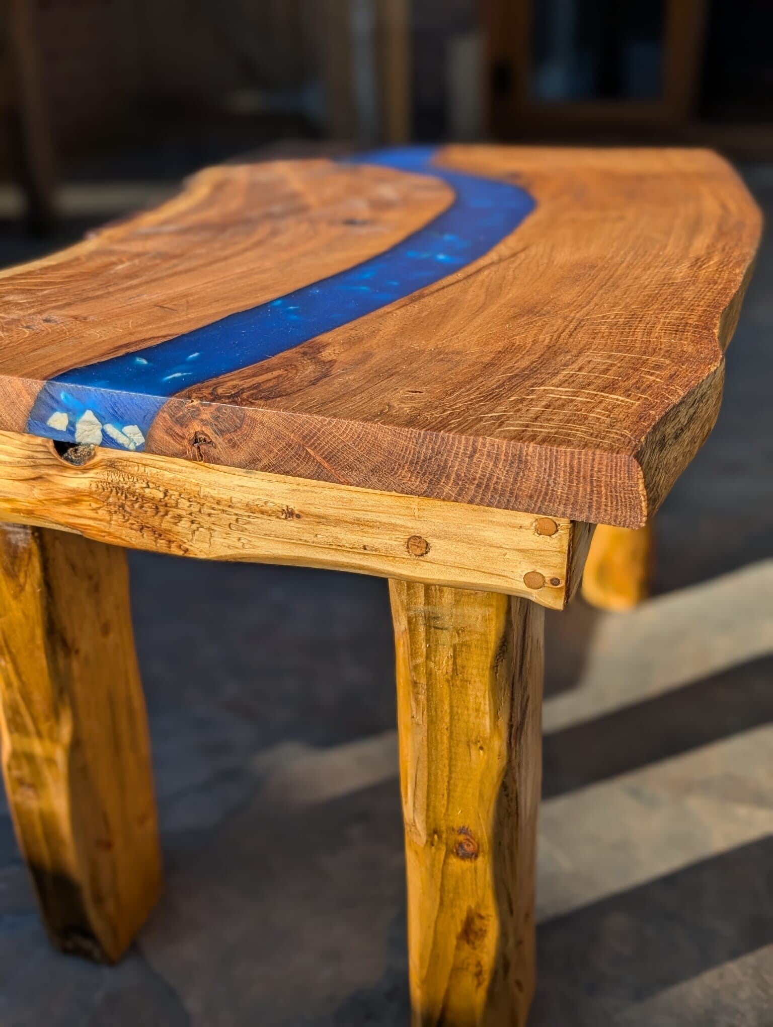 Oak and Resin Coffee Table