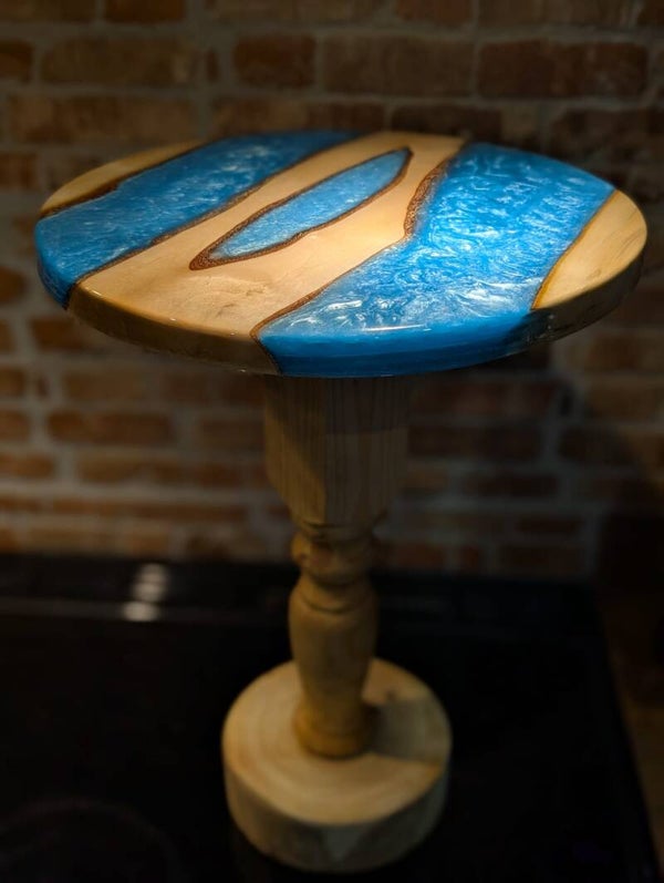 Kent Cherry and Resin Occasional Table