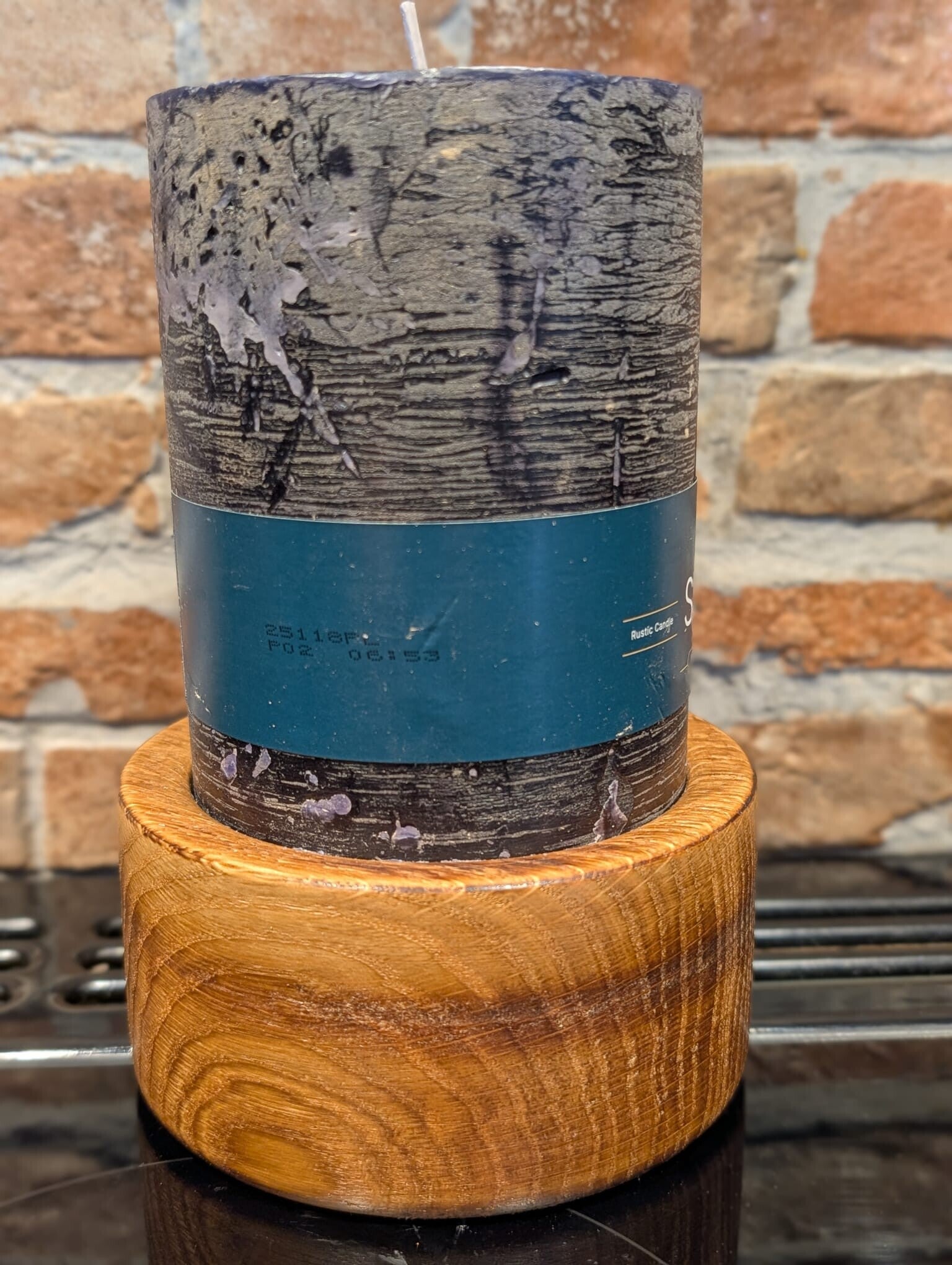 Oak Candle Holder