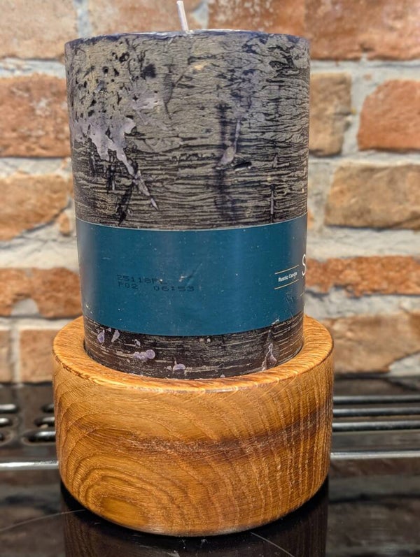 Oak Candle Holder