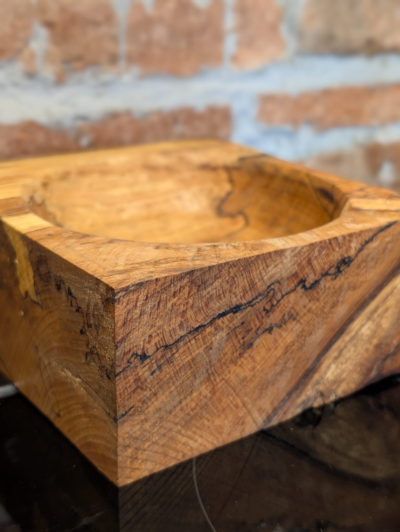 Square Spalted Ash Bowl