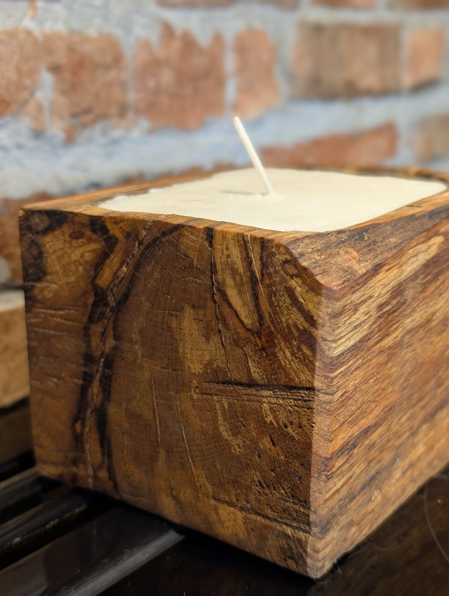 Spalted Elm Candle