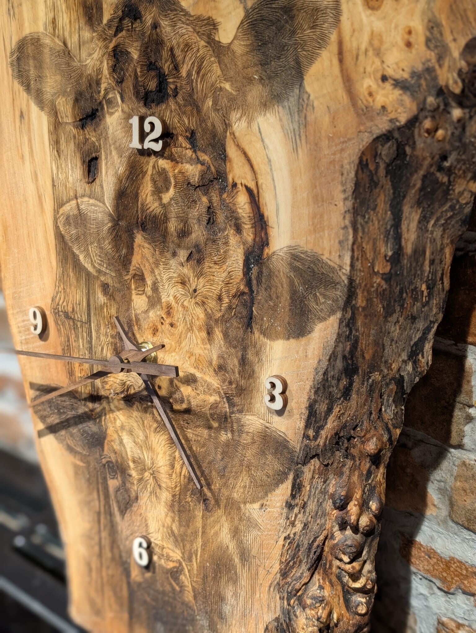 Cow Design Hornbeam Wall Clock