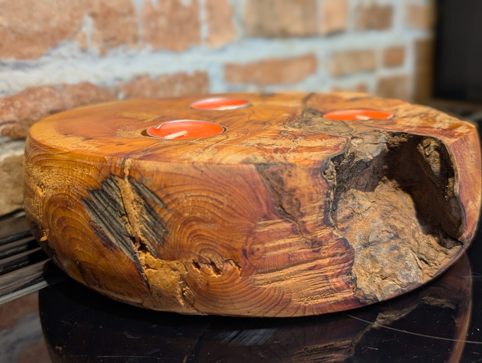 Yew Tea Light Holder