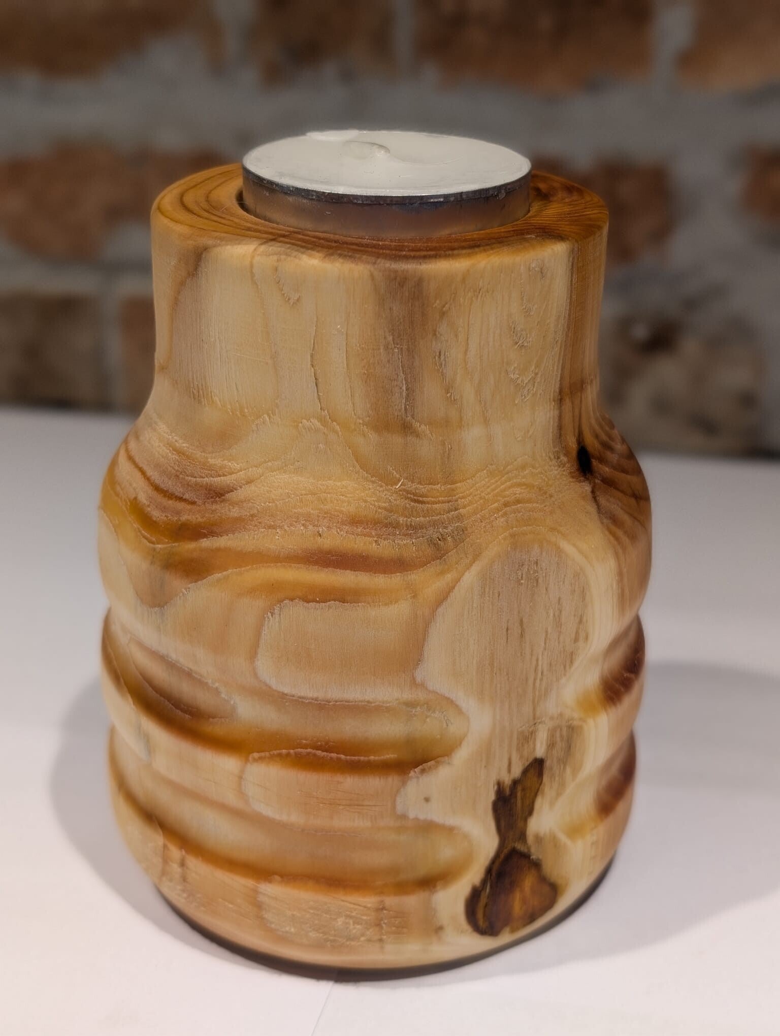 English Yew Tea Light Holder