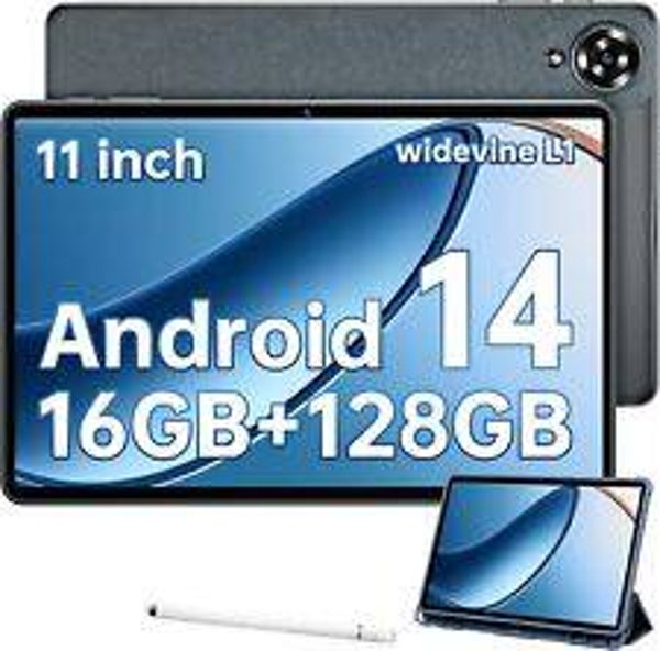 OUKITEL OT11 11" Android 14, 16GB RAM + 128GB Storage, Octa-Core UNISOC T616, 8000mAh Battery, 13MP+5MP