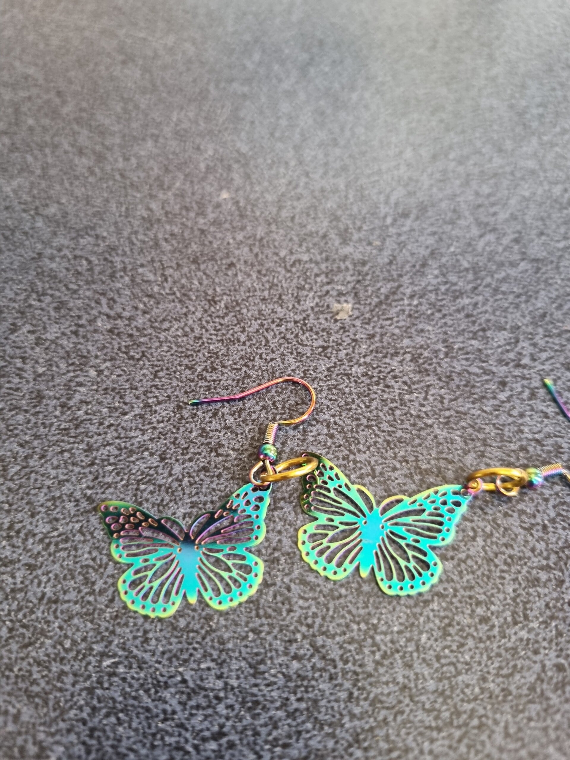 Multi Colored Butterfly Earrings