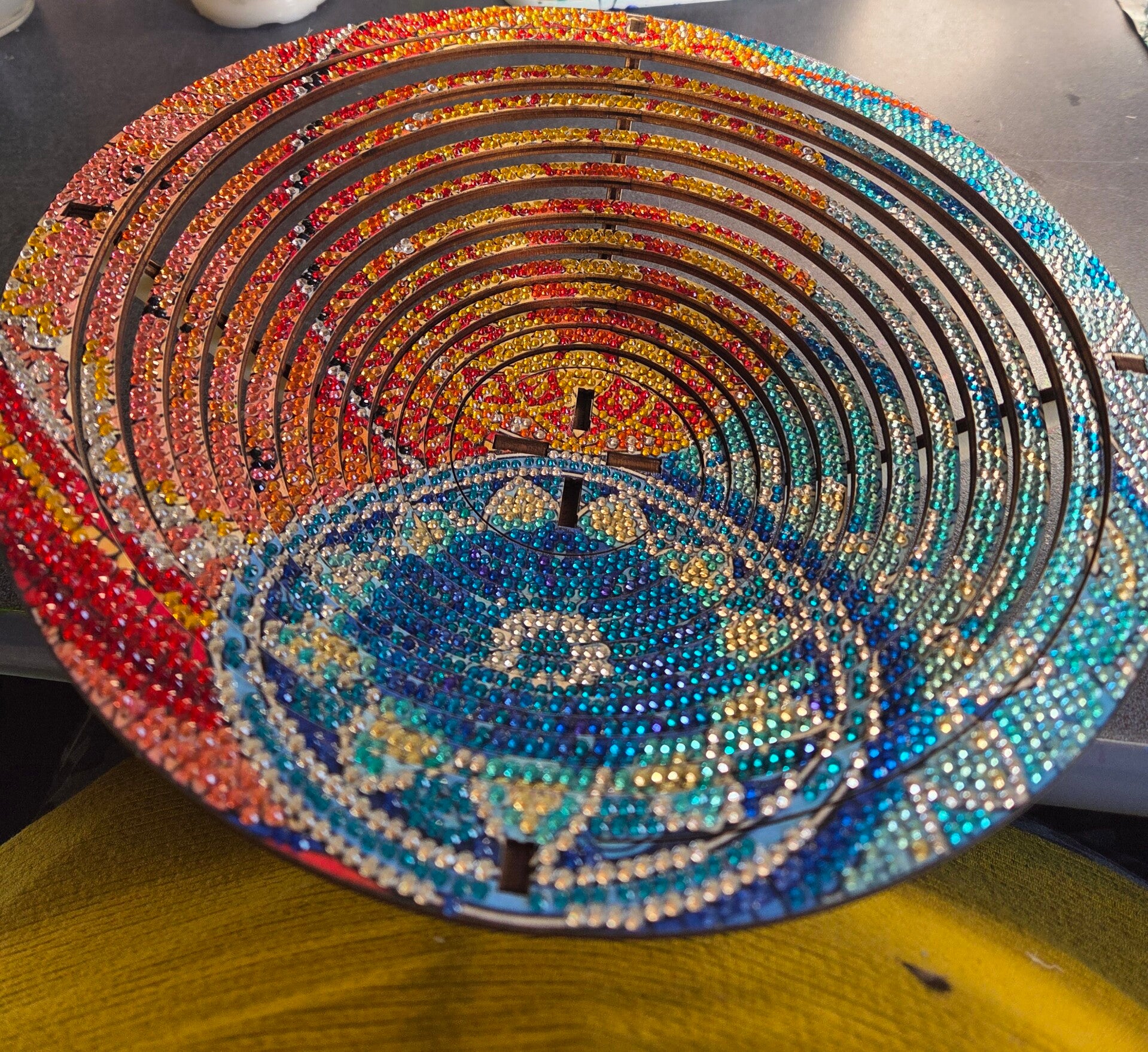 Wooden and Bead bowl