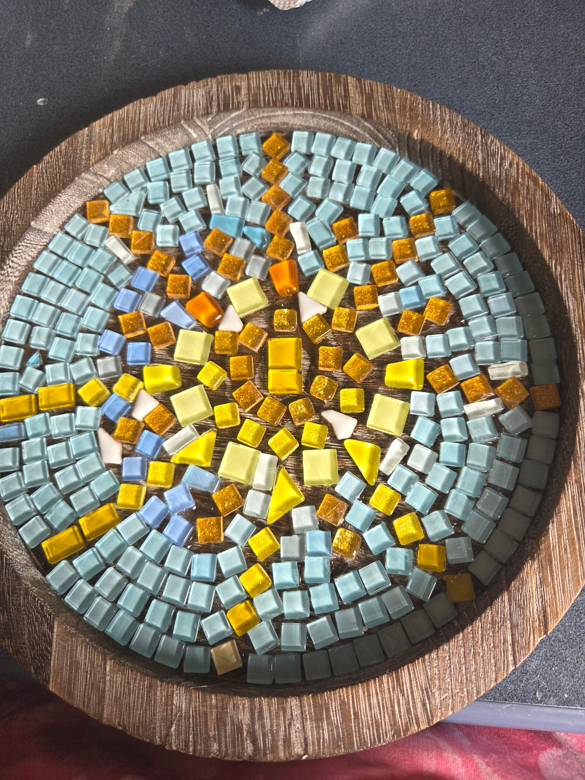 Round Mosiac Tray