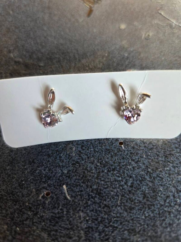 Silver colored studs