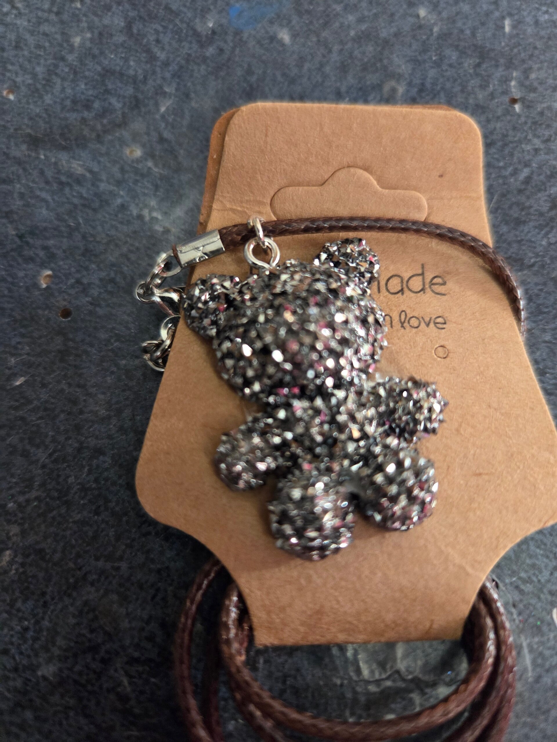 Sparkly Teddy Pendant