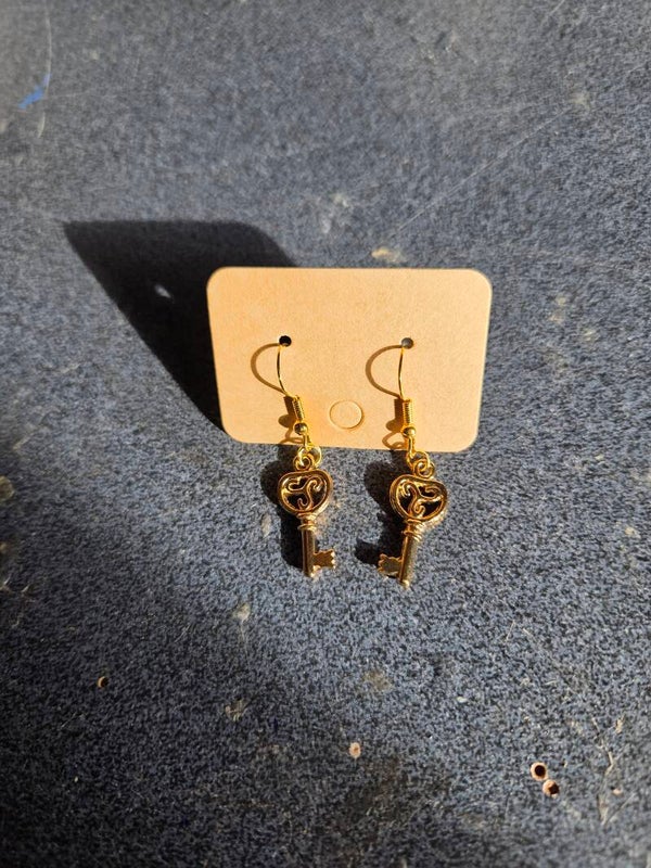 Gold Key Earrings