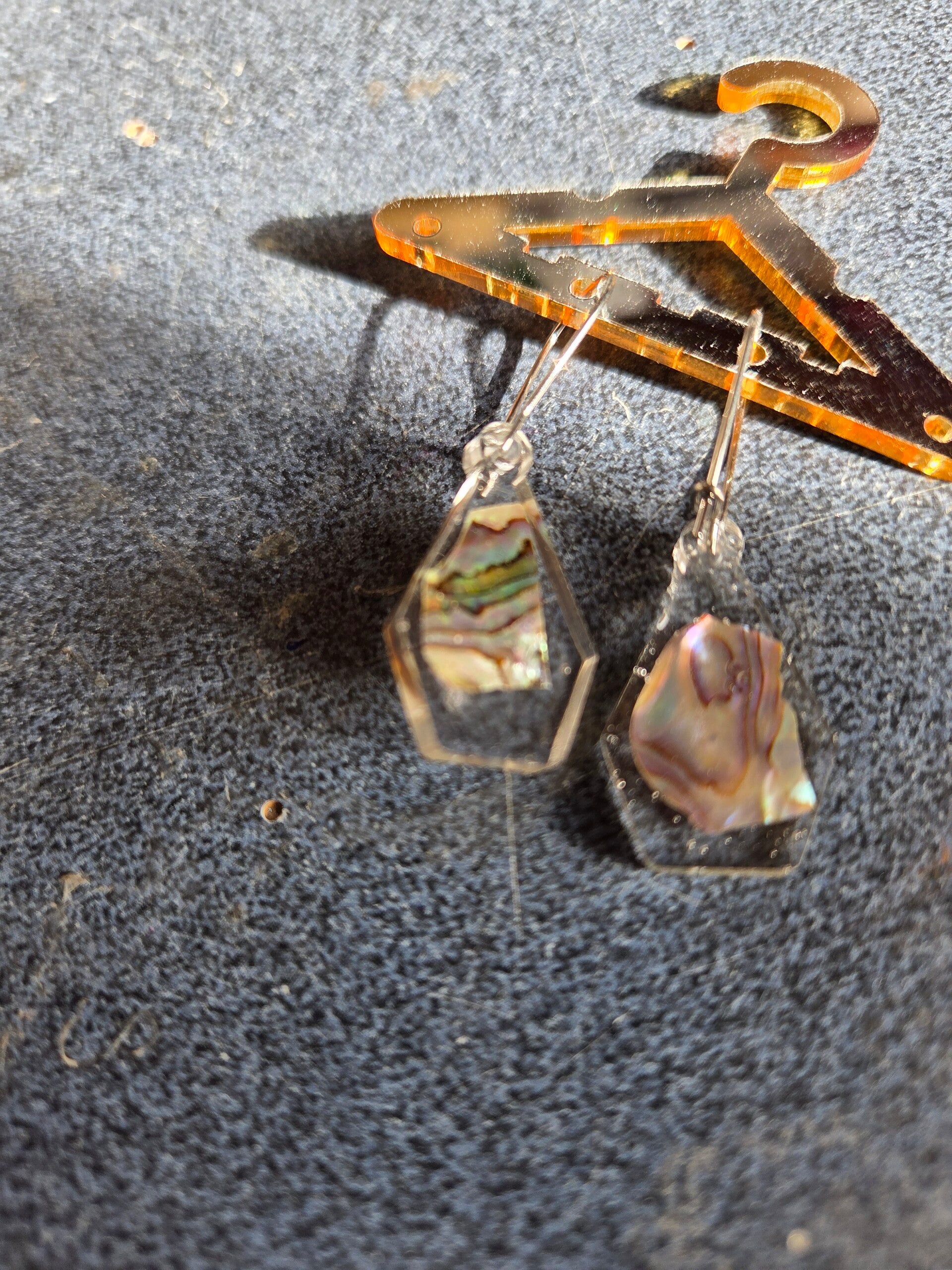 Resin and Paua earrings