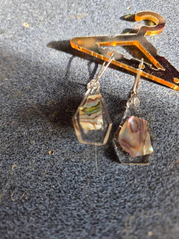 Resin and Paua earrings
