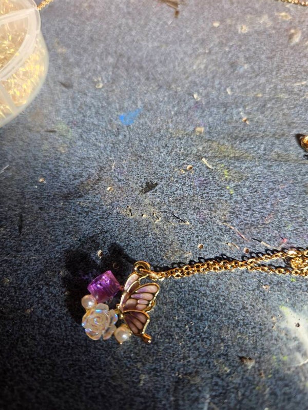 Butterfly with stone