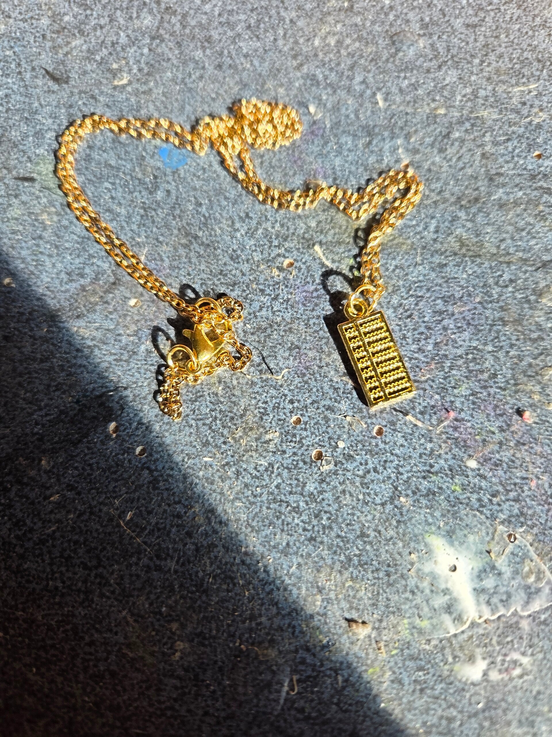 Gold Abacus Necklace